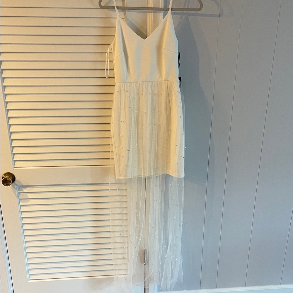 Lulus white pearl dress - small